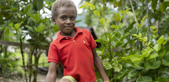 CH1818544 Moses seven near his home in Malaita Province the Solomon Islands 