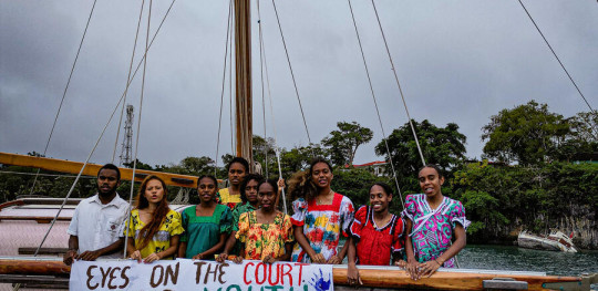CH11418060 Save the Children NextGen Youth Ambassadors and youth climate activists demonstrating ahead of ICJ Advisory Opinion on climate change