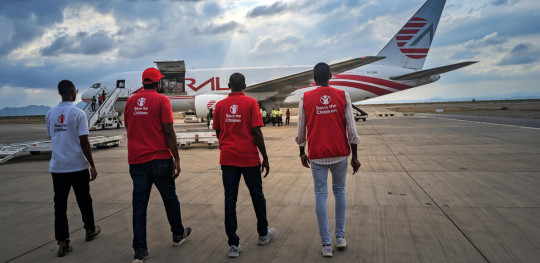 CH11486054 Cargo Plane delivering aid at Port Sudan airport