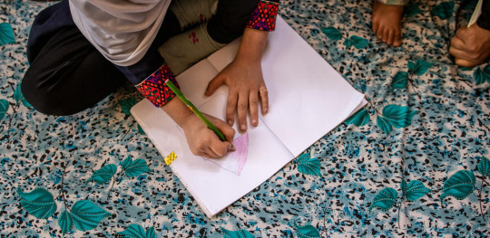 CH1668965 Nargis 10 attends Save the Childrens community classes in Kabul which have helped her recover from the trauma of conflict