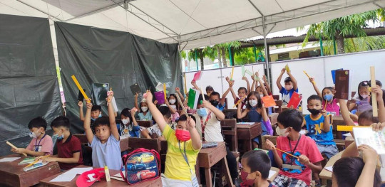 CH1715222 Children attend a Save the Children space in Abra province Philippines