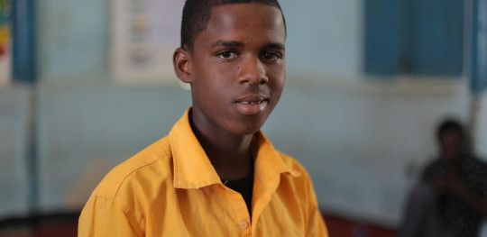 CH1754184 Ali 14 taking part in a letter writing workshop in Somalia