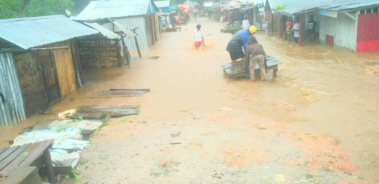 CH1763872 Water and Mud Flood Houses in Andapa District Sava Region due to the Landfall caused by CHENESO Storm