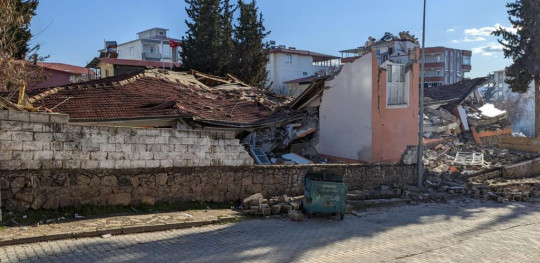 CH1770911 A building in Maras South Turkey that was destroyed after the earthquake