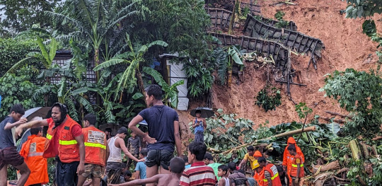 CH1853772 A landslide in Camp 9 Kutupalong in the Rohingya refugee camps in Bangladesh