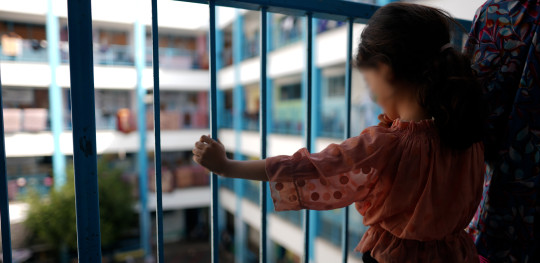 CH1909308 A child at a shelter in Gaza 1