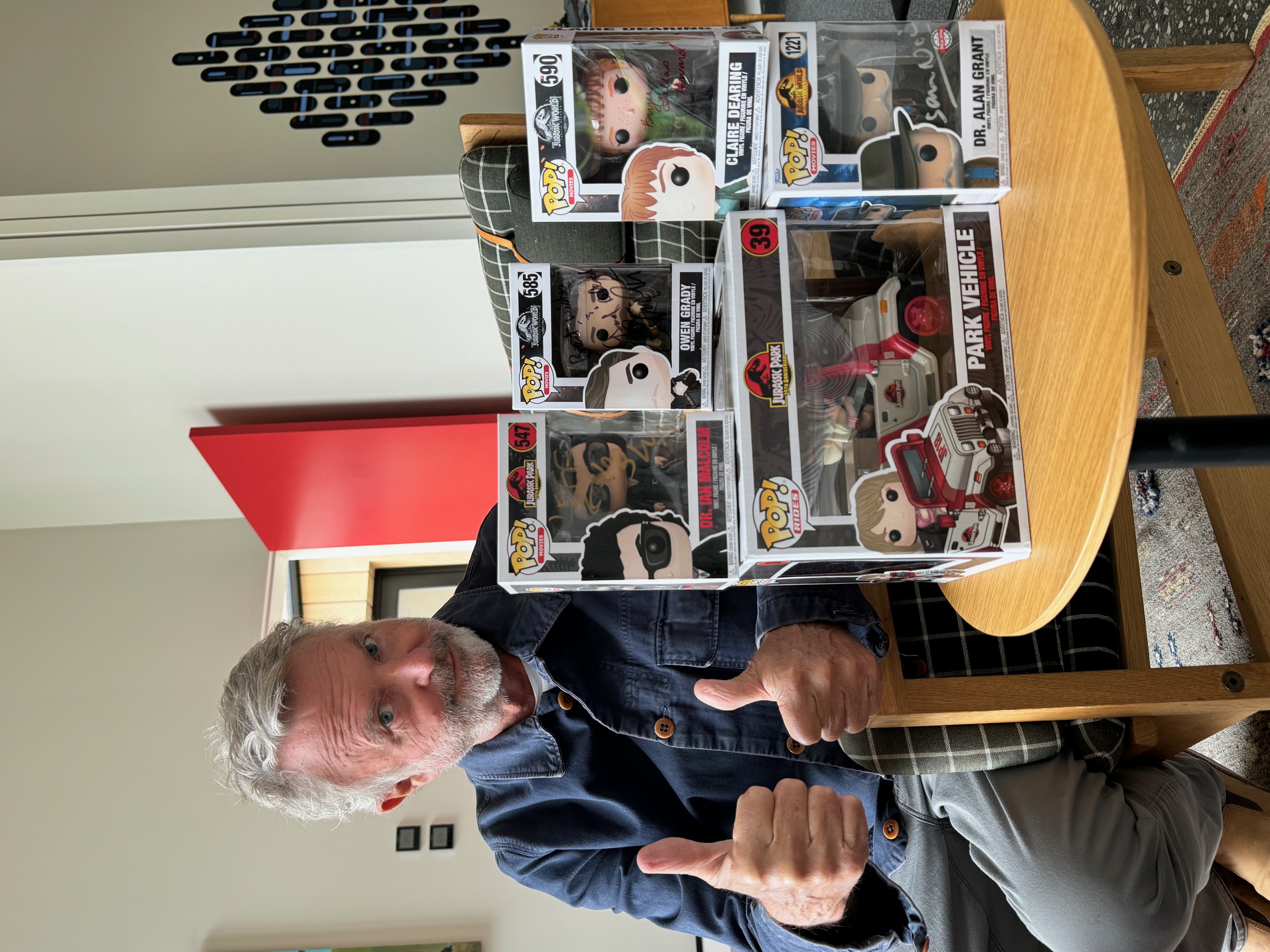 HWC Tradin FR A3 Jurassic Park Collection x 3 Geschenken Gedrukte Poster Gesigneerde Handtekening Foto Voor Fans Van Filmmemorabilia - A3 Ingelijst