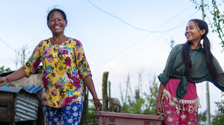 nepal vidya and her mother