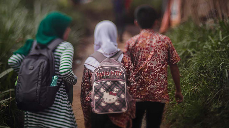 kids walking