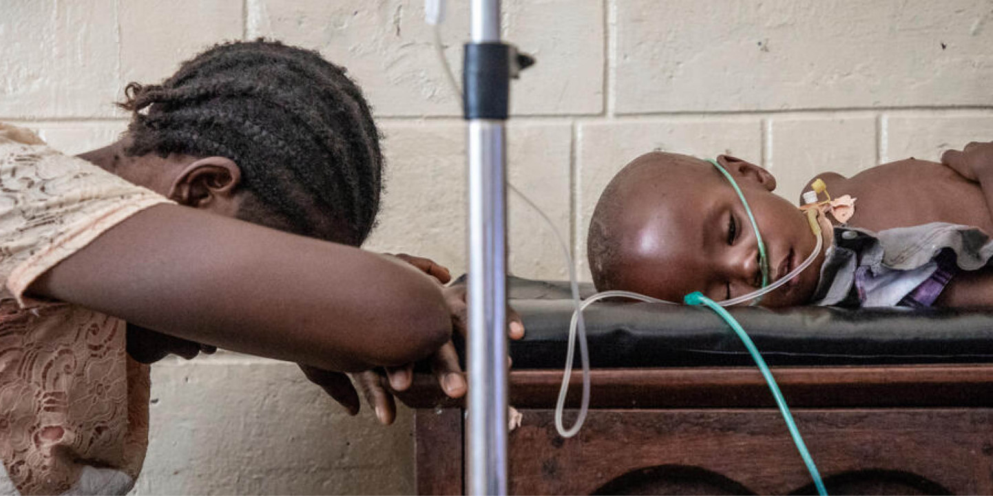 luc and his mother makenda in hospital